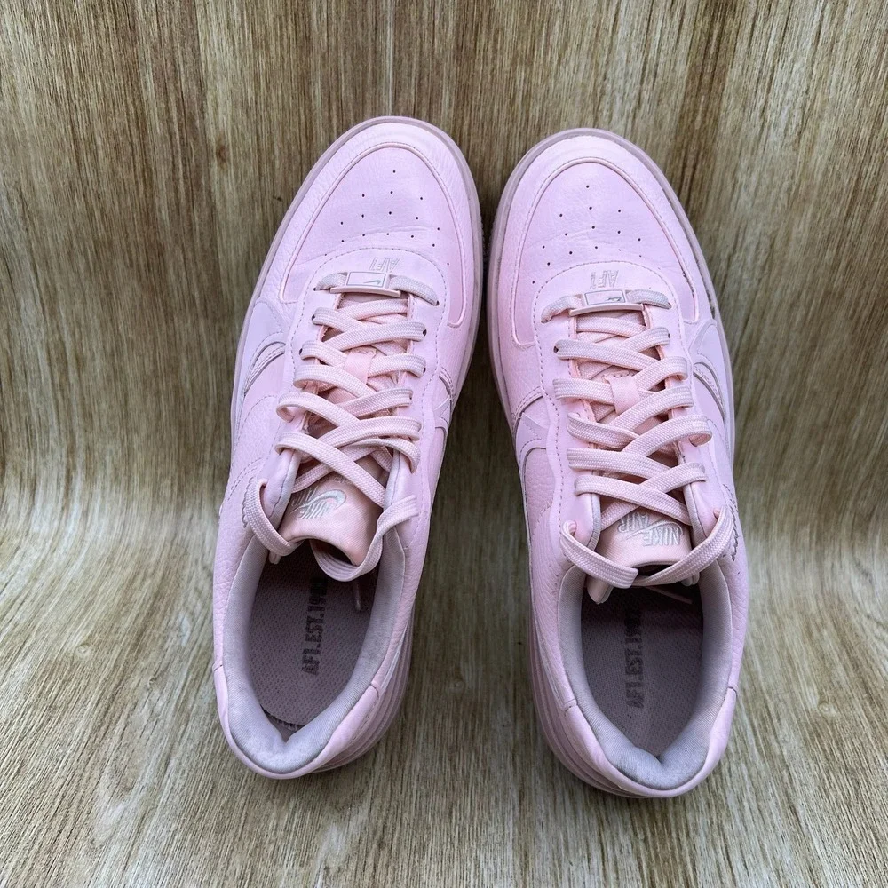 Nike Air Force 1 PLT.AF.ORM Women's Size 9.5 Pink Leather Shoes DJ9946-600